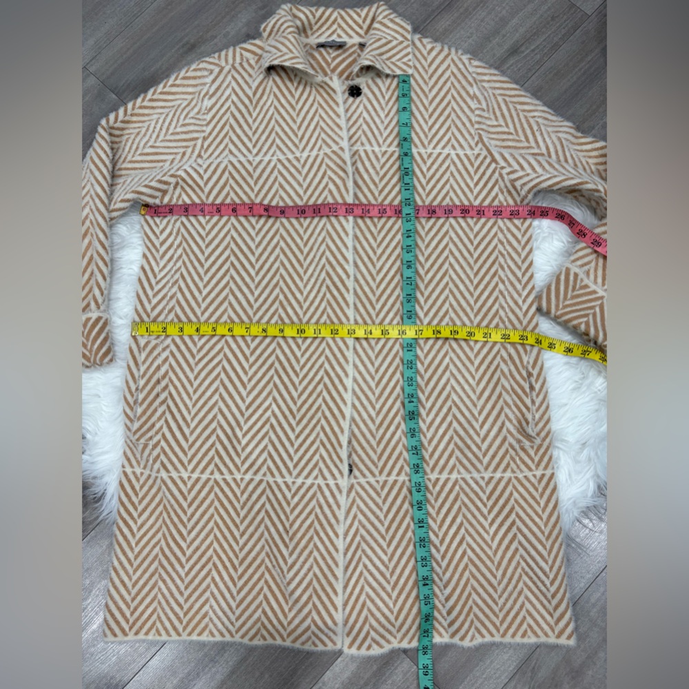 Cyrus Tan Chevron Teddy Jacket Size L - Picture 3 of 8